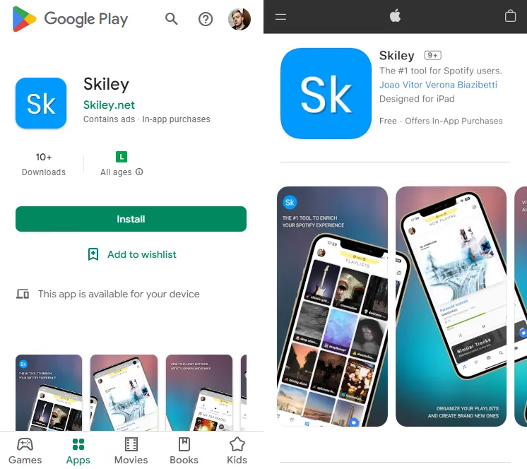 Skiley's new Android and iOS mobile apps