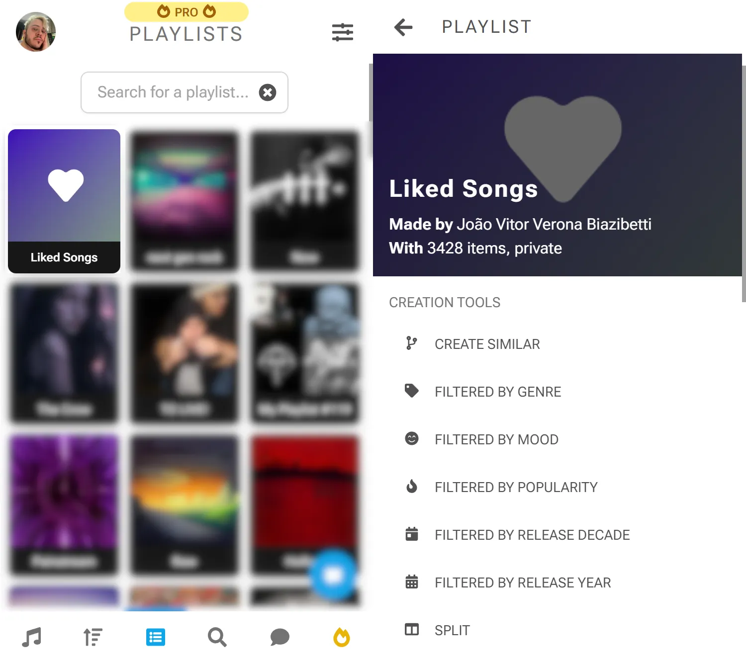Liked Songs can now be managed